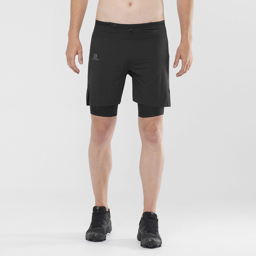 Shorts Salomon Homme Noir - Salomon EXO MOTION TW.SKIN SHRT M - France (2087-ISYFK)